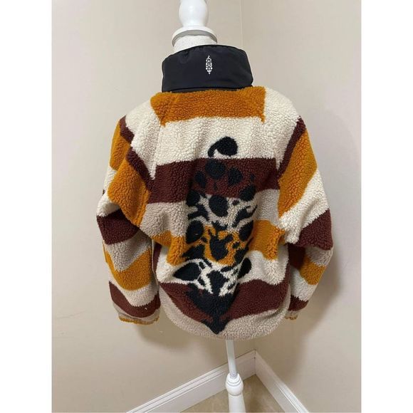 Free People Hit The Slopes Printed Fleece Jacket Size S - Picture 8 of 9
